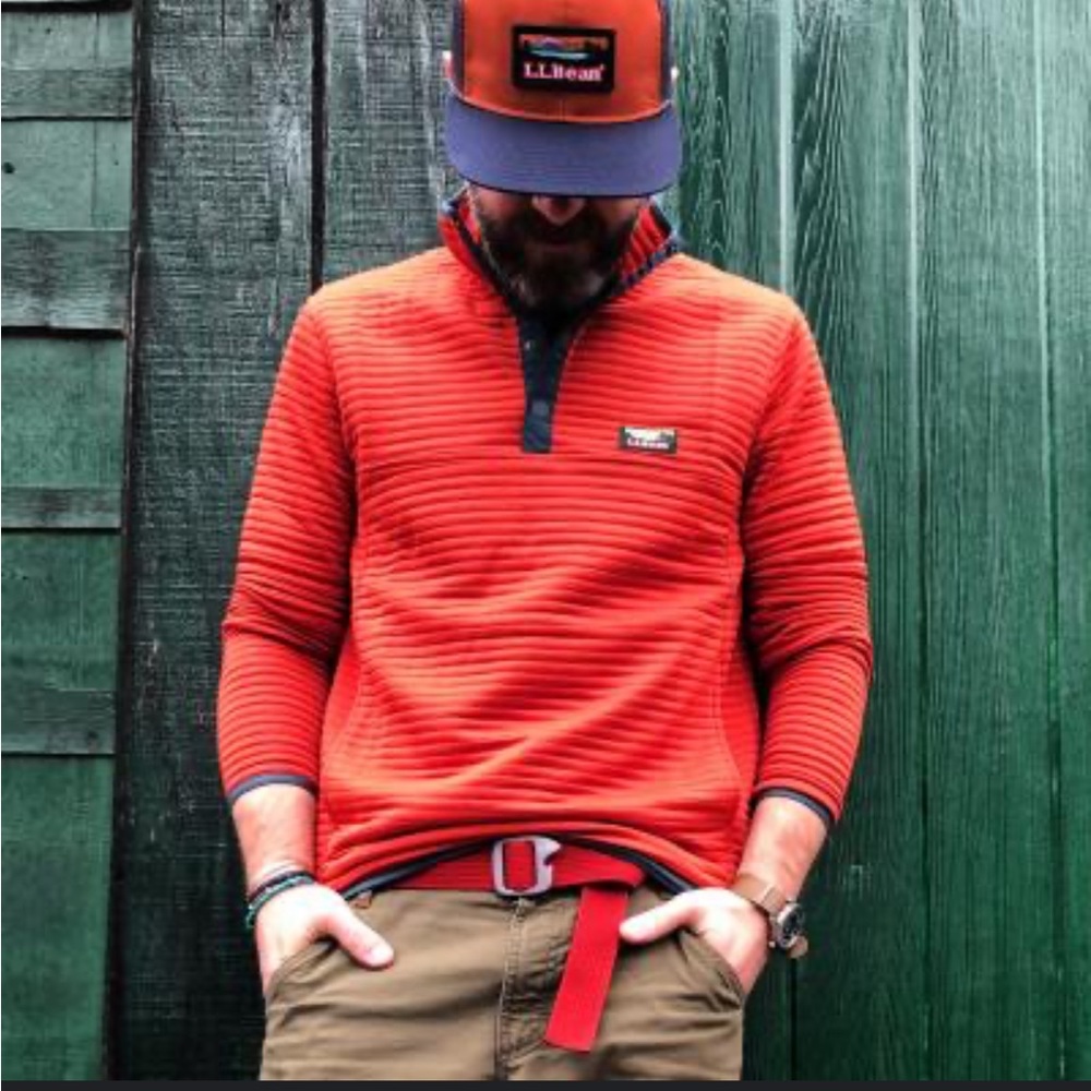 LL Bean Airlight 1/4 snap pullover
